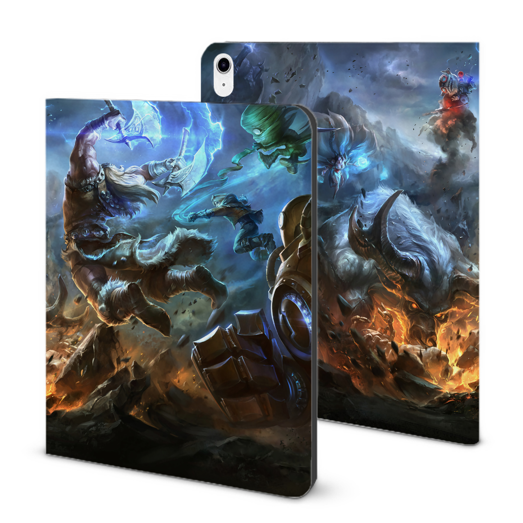 （画像用） リーグ・オブ・レジェンド League of Legends LOL IPad ケース ブック型 PUレザー TPU 耐衝撃 軽量 薄型 ペン収納なし 全面保護 IPad 各モデル対応